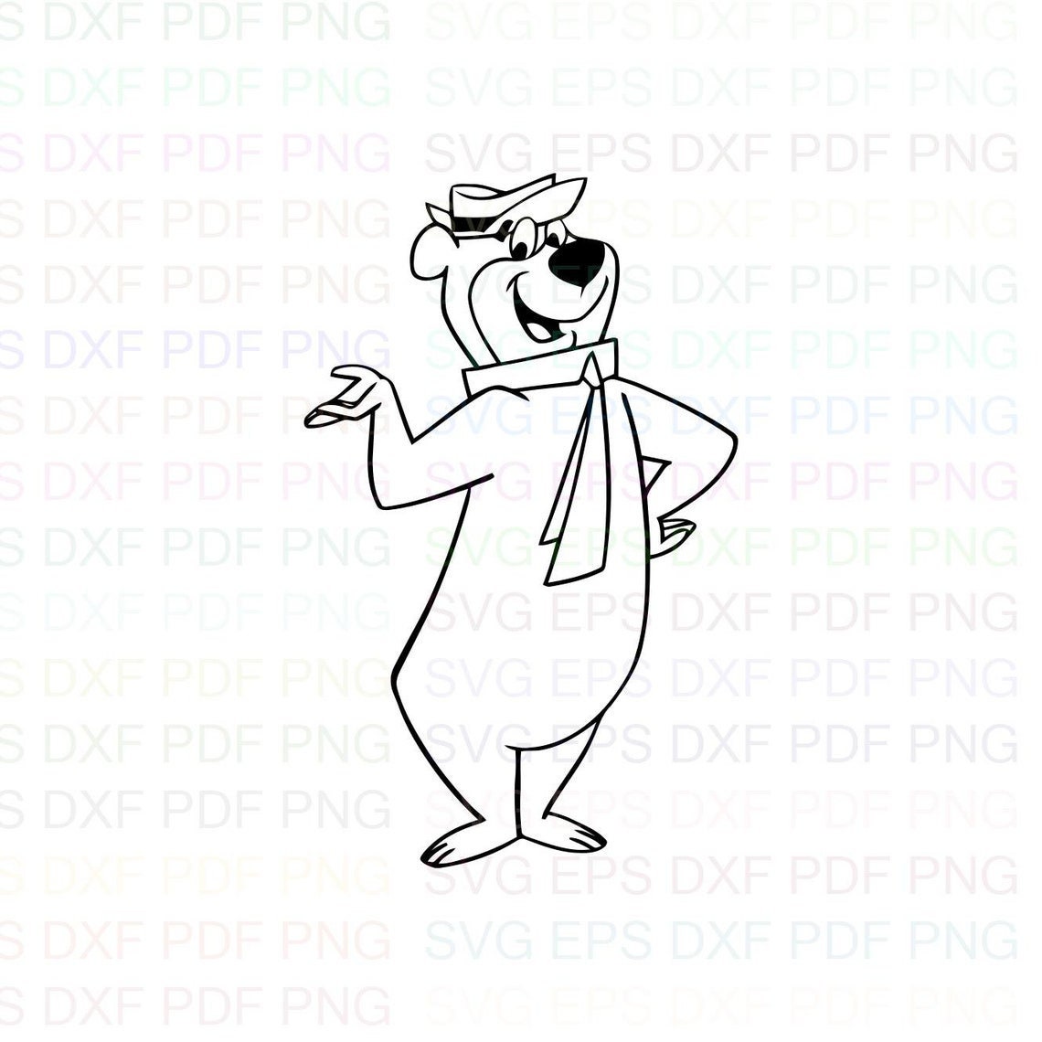 Yogi Bear 2 Svg Dxf Eps Pdf Png Cricut Cutting File Vector Etsy