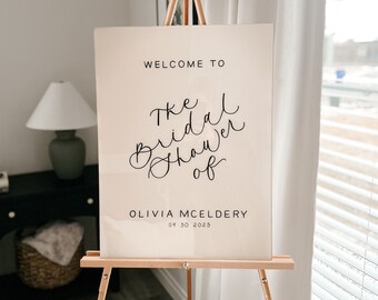 Acrylic Bridal Shower Sign | Bridal Shower Painted Sign | Acrylic Wedding Sign | Welcome Bridal Shower Sign | Painted Acrylic Sign | Acrylic