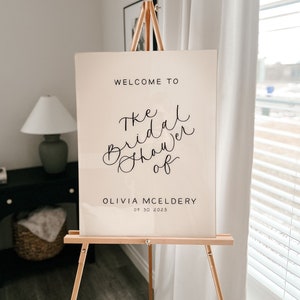 Acrylic Bridal Shower Sign | Bridal Shower Painted Sign | Acrylic Wedding Sign | Welcome Bridal Shower Sign | Painted Acrylic Sign | Acrylic