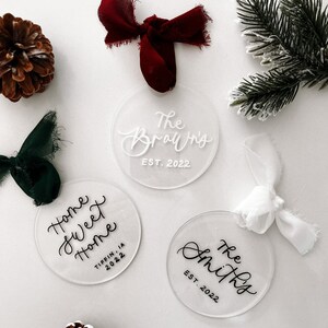 Acrylic Personalized Ornament Clear Acrylic Ornament Personalized ...