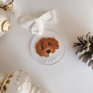 Pet Ornaments | Acrylic Pet Ornaments | Personalized Pet Ornaments | Christmas Ornaments | Unique Gift Ideas | Pet Portrait Ornament