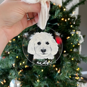 Pet Ornaments Acrylic Pet Ornaments Personalized Pet Ornaments Christmas Ornaments Unique Gift Ideas Pet Portrait Ornament image 5