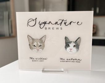 Pet signature drink sign | wedding signature cocktail sign | hand painted drink sign | dog wedding sign | acrylic signature drink sign | dog