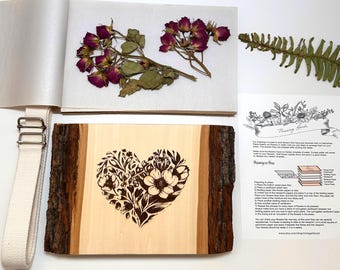 Raw Bark American Basswood Flower Press – Handmade Botanical Press Kit