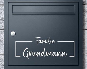 Autocollant boîte aux lettres personnalisé | Autocollant en vinyle nom de famille porte d'entrée fenêtre simple autocollant nom du cadre