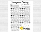 Honeymoon Savings Challenge, Honeymoon Budget, Saving Printable, Printable Budget Sheet, Bridal Shower Gift for Bride to Be, Engagement Gift
