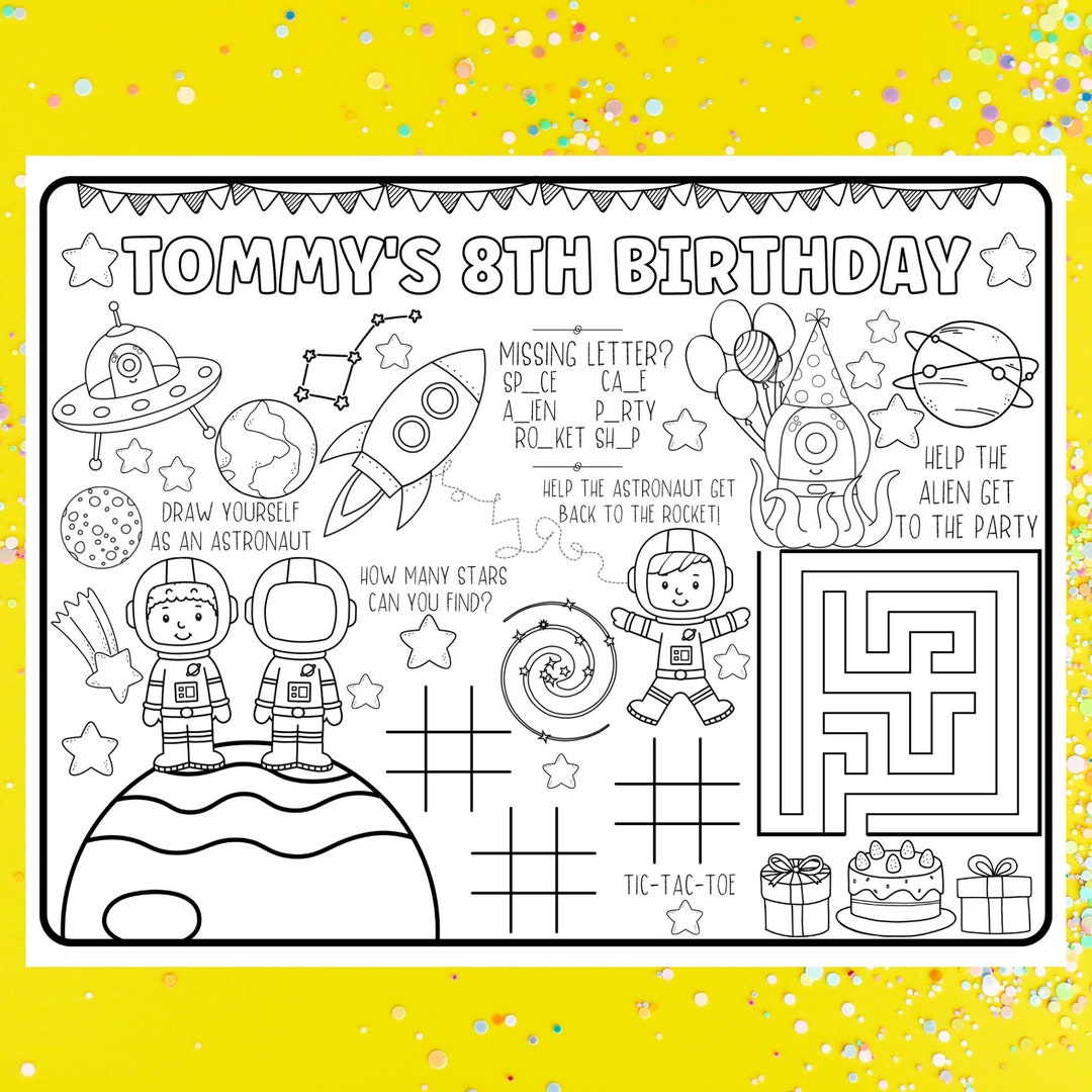 Space Birthday Party Printables, Space Party Decor, Space Party ...