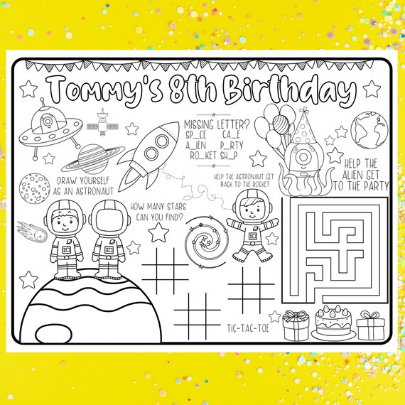 Space Birthday Party Printables Space Party Decor Space - Etsy