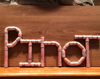 Copper Pipe Wall Art Etsy