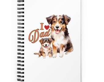 Cuaderno espiral para papás perrunos, regalo para amantes de los perros, regalo del Día del Padre, regalo de cumpleaños, regalo para él, idea de regalo para papás perrunos