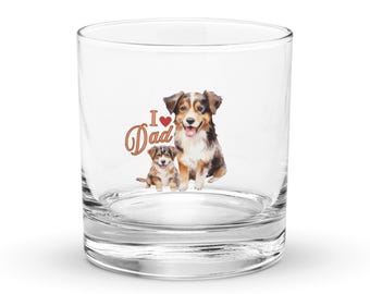 Vaso de whisky para papá perruno, regalo para amante de los perros, regalo del Día del Padre, regalo de cumpleaños, regalo para él, idea de regalo para papá perruno