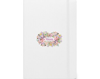 Hardcover bound notebook for Mom, floral mom journal, gift for Mothers day, pink flower diary, birthday present for mom, organizer for mom