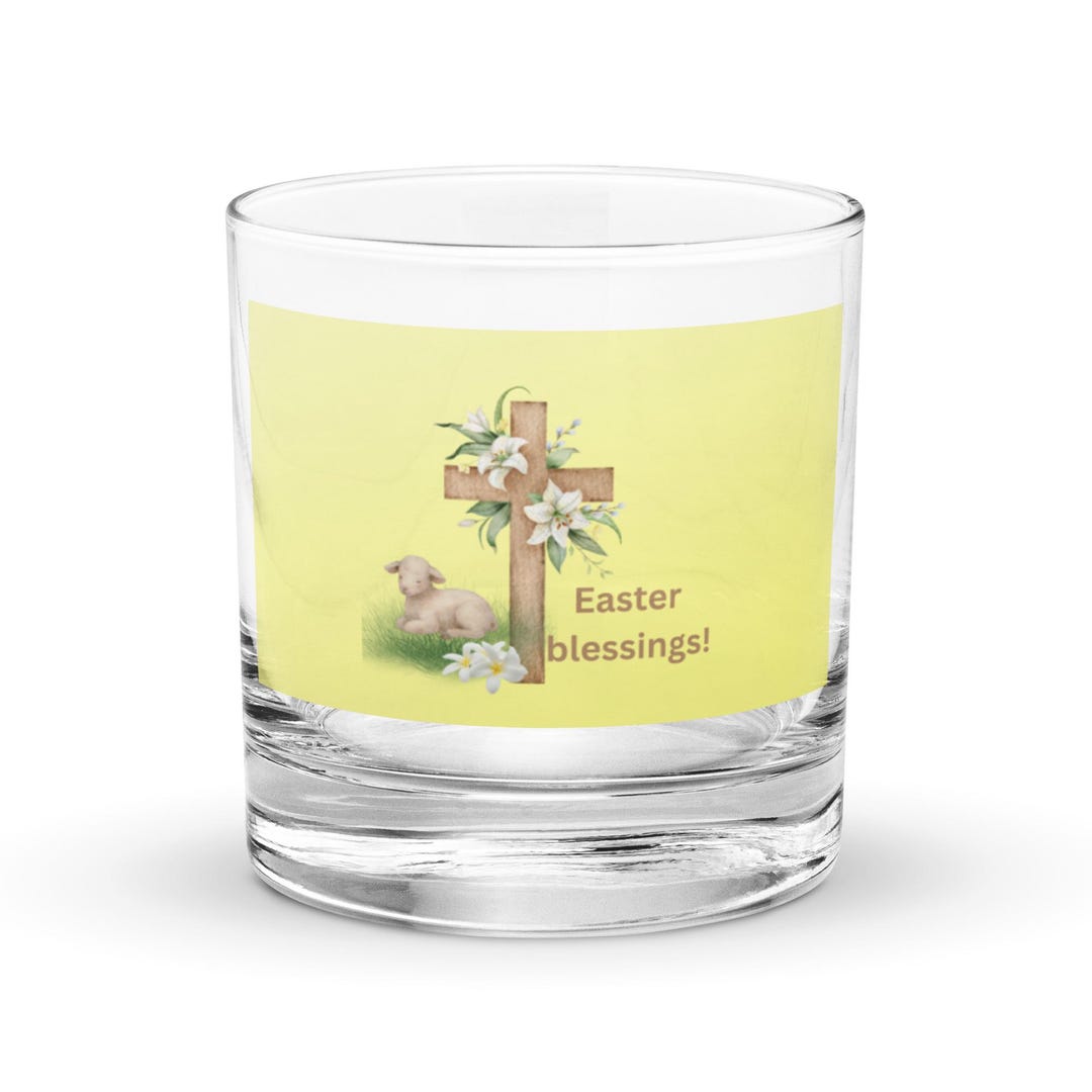 Easter Rocks Glass, Religious Easter Gift, Easter Blessing Glass ...