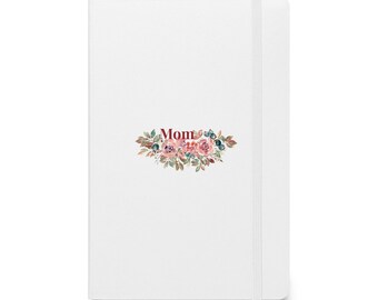 Hardcover bound notebook for Mom, floral mom journal, gift for Mothers day, pink flower diary, birthday present for mom, organizer for mom