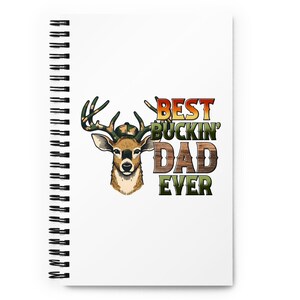 Meilleur cahier à spirale pour papa, cahier pour la fête des pères, journal cadeau d'anniversaire pour papa, cahier de planification pour chasseur de cerfs, cadeau de bureau pour amateur de plein air