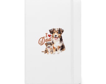 Cuaderno de tapa dura para papás perrunos, regalo para amantes de los perros, regalo del Día del Padre, regalo de cumpleaños, regalo para él, idea de regalo para papás perrunos
