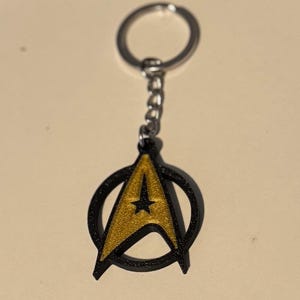 Star Trek Insignia keyring. Star Trek Keyring. star fleet insignia key chain. Star Trek bag tag. startrek fleet command keyring