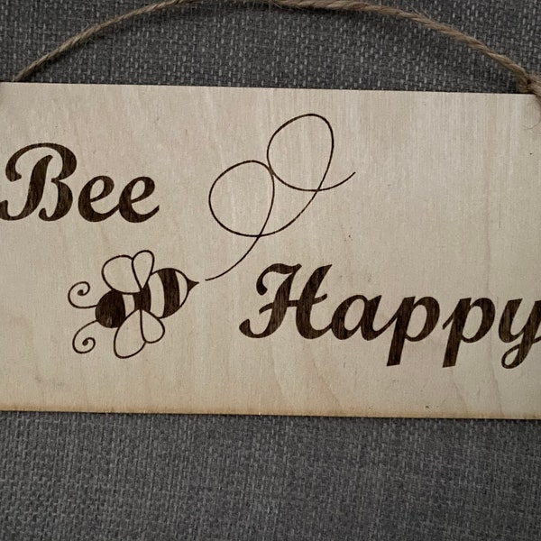 Bee Happy Plaque Bee Lovers Plaque environment enthusiast gift