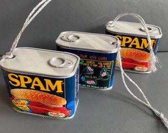 Spam Tin Christmas Tree Decoration Retro