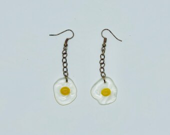 Resin Egg Hang-Down Earrings