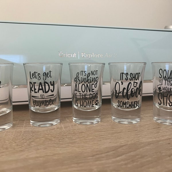 Funny Sayings Shot Glasses Etsy Ireland