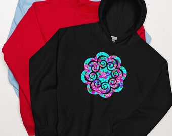 Hmong T-shirt | Hmong Hoodies Floral Elephant Footprint light blue