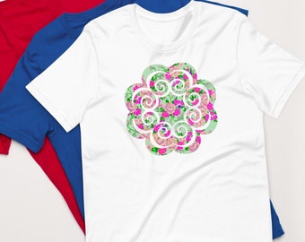 Hmong T-shirt Floral Elephant Footprint