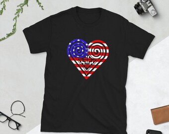 Patriotic heart Short-Sleeve Unisex T-Shirt