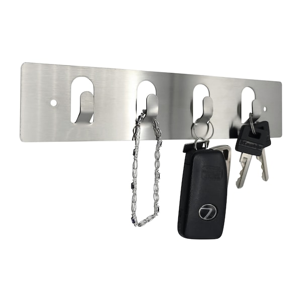 Stainless Steel Key Holder - Key Holder for Wall - Key Hook - Key Organizer - Key Rack - Modern Home Decor - Entryway Key Holder