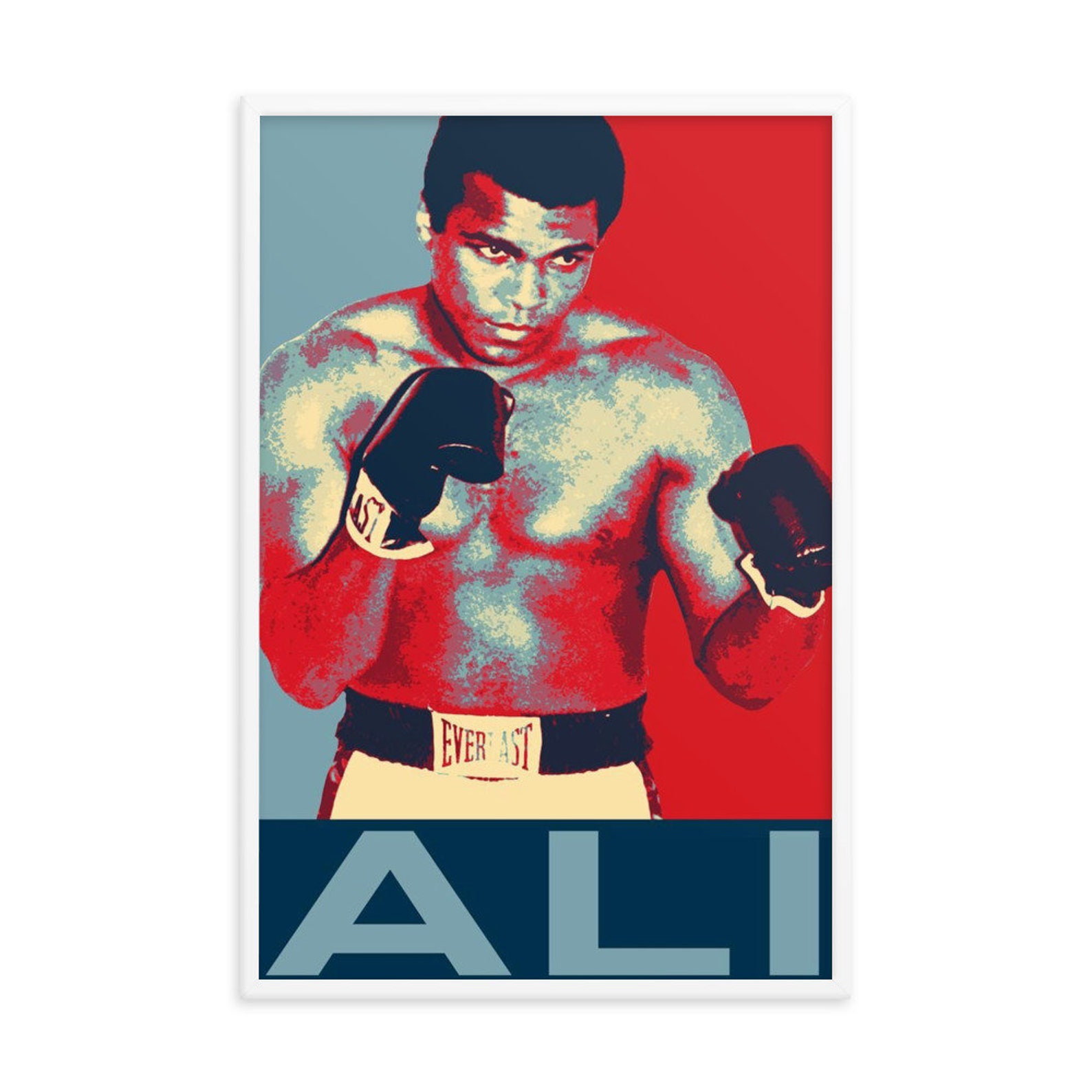 Muhammad Ali Poster Framed Print Muhammed Ali Poster Retro - Etsy