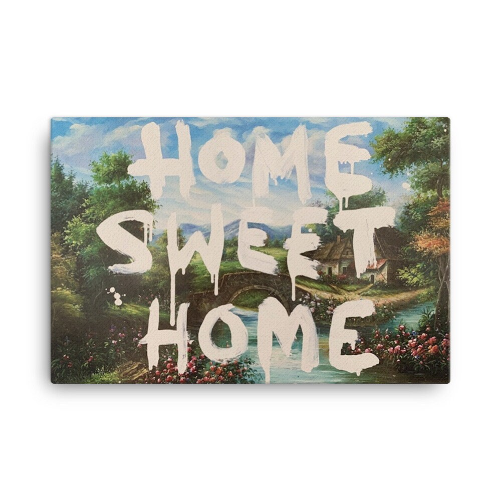 Banksy Digital Print Home Sweet Home Basnksy Digital Etsy