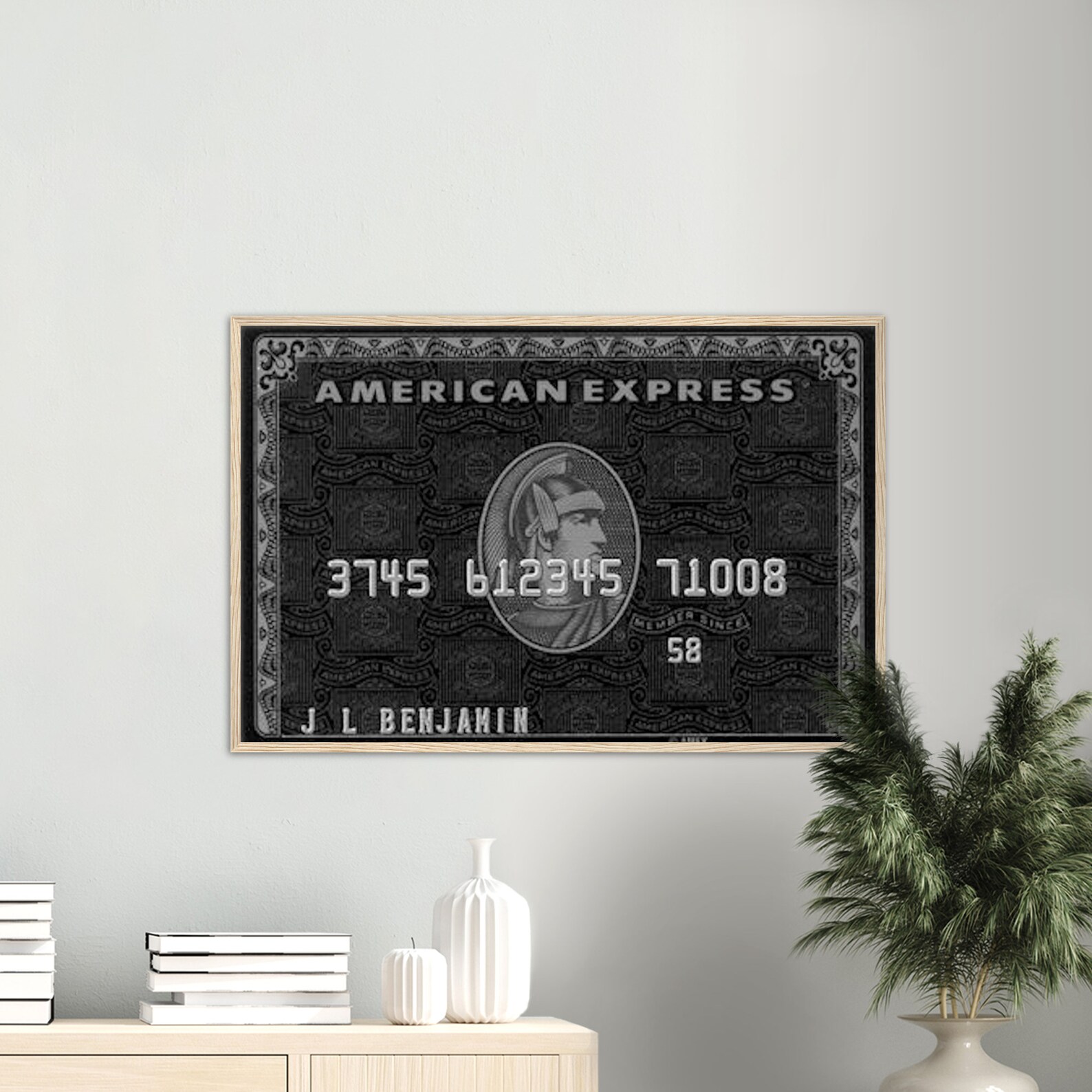 Amex schwarze Karte gerahmt Poster American Express Black Card | Etsy