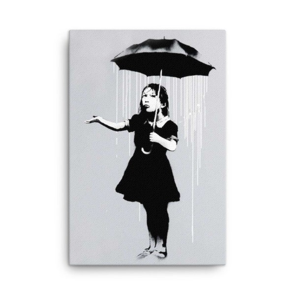 Banksy Digital Print, Nola Girl with Umbrella, Banksy Girl with Umbrella, Banksy Digital Download, Banksy Download Instant