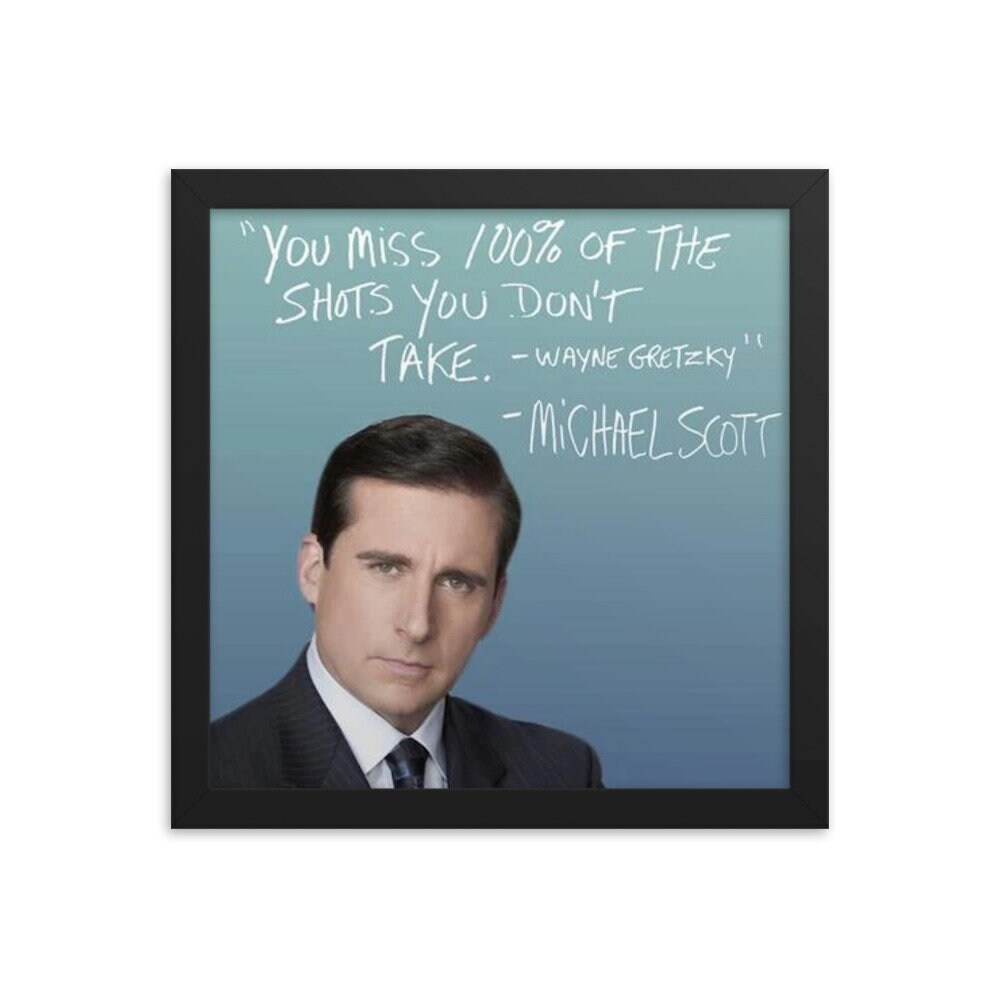 Michael Scott Quote Poster the Office Quotes Framed Poster Etsy
