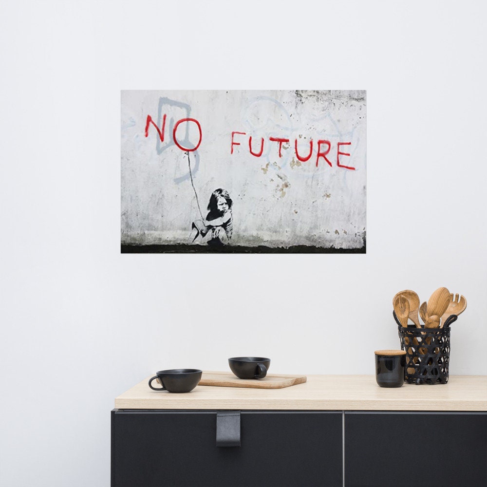 No future Poster, Banksy Street Art Poster