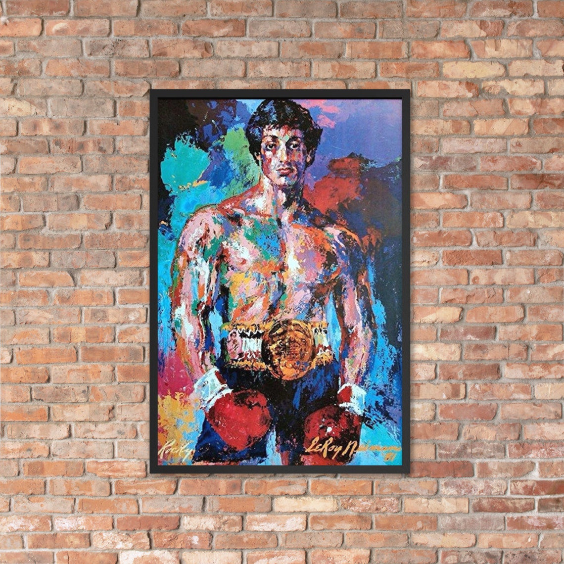 Quadro Tela Canvas Rocky Balboa Vs Apollo - Citazioni Film - Arte Da Parete