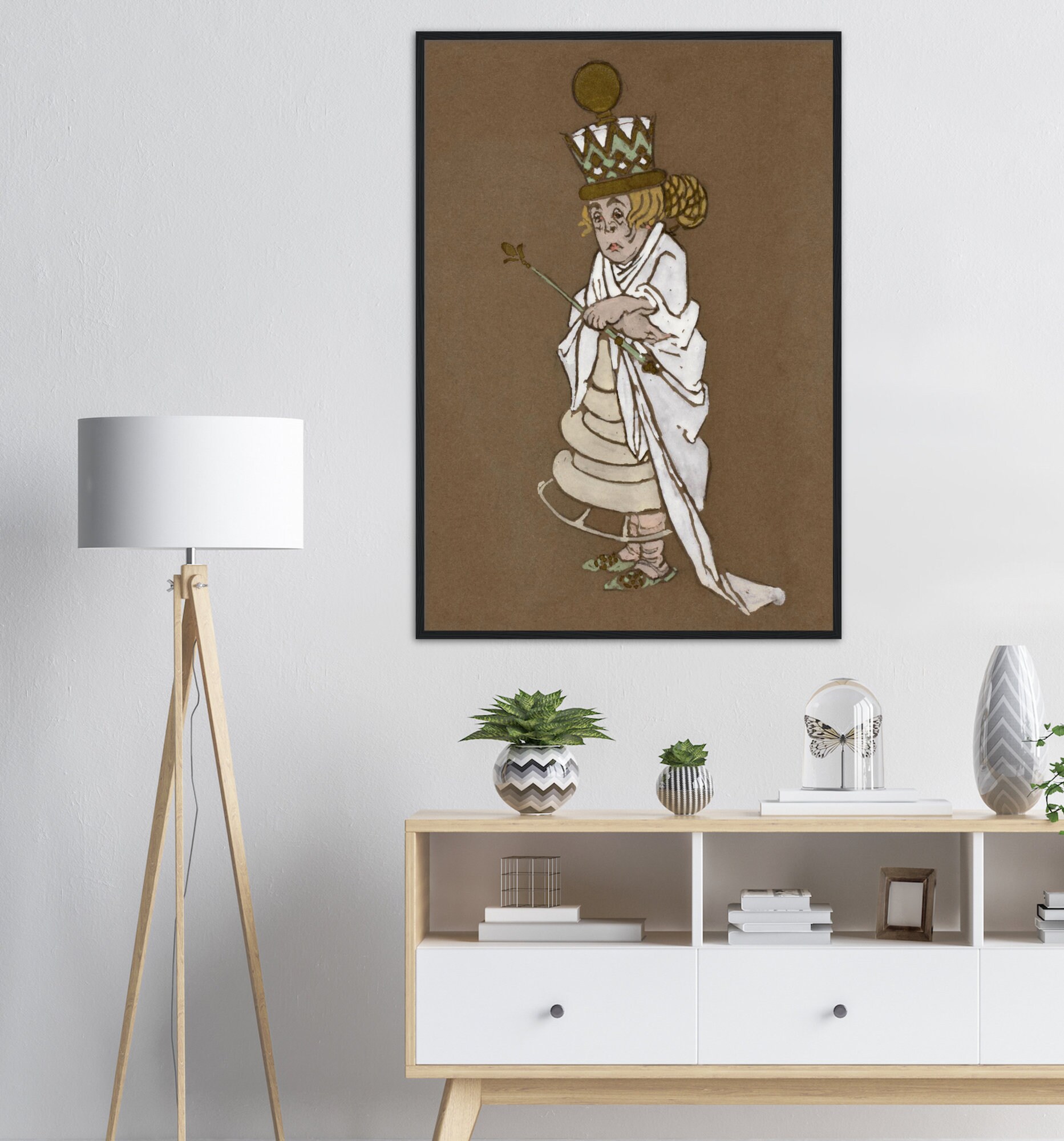 Alice im Wunderland Dekor weiße Königin Premium gerahmt | Etsy