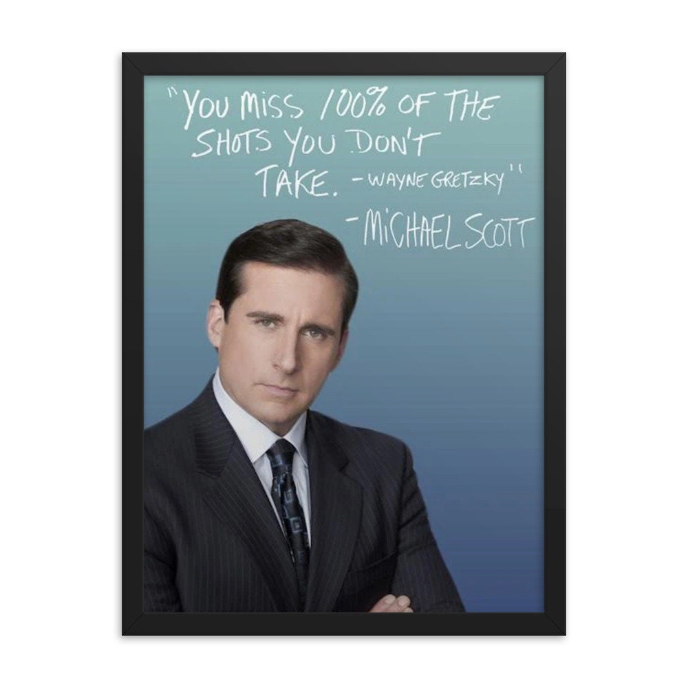 Michael Scott Quote Poster the Office Quotes Framed Poster Etsy