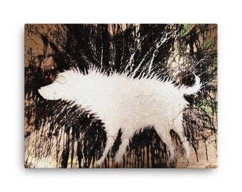 Banksy Art Keith Haring Dog Graffiti from London Wall Art Canvas Prints Banksy Art Keith Haring Dog Graffiti from London Wall Art Canvas Prints