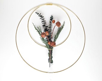 Brass Hanging Vase indoor/outdoor Wreath