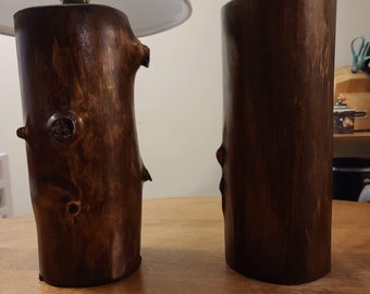 Log Table Lamps