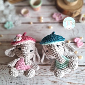 Patron au crochet/Bubba,mini éléphant/PDF/Anglais