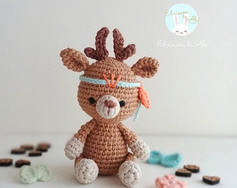 Häkelanleitung/Amigurumi/Baby RANDY, der Hirsch/Pdf/Englisch