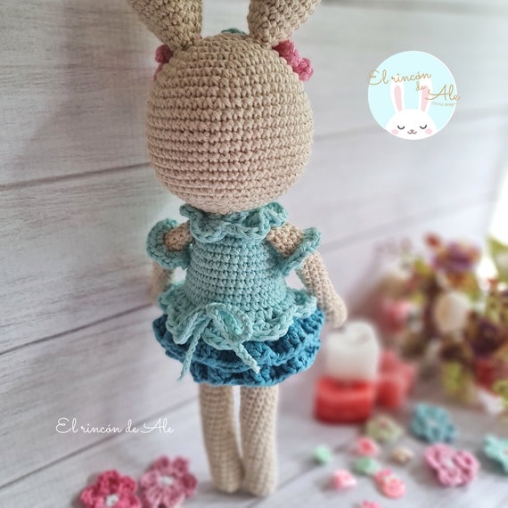 Amigurumi Patrón De Crochet: FLOR La Coneja Bailarina. - Etsy Amigurumi Patrón De Crochet: FLOR La Coneja Bailarina. - Etsy