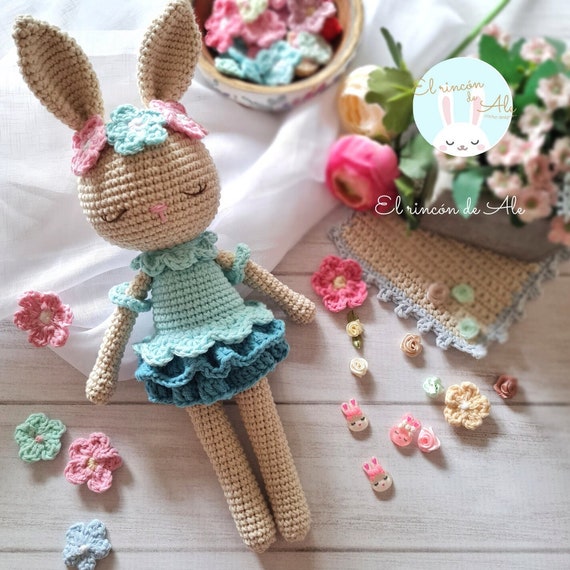 Amigurumi Patrón De Crochet: FLOR La Coneja Bailarina. - Etsy Amigurumi Patrón De Crochet: FLOR La Coneja Bailarina. - Etsy