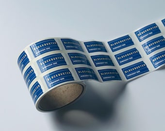 Retro Blockbuster Logo Sticker: 90s Nostalgia Vinyl Decal