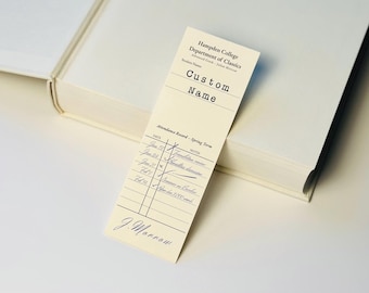 The Secret History Bookmark – Hampden College Record of Attendance