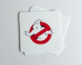 Ghostbusters Coaster Set (x4) – Retro Bar Mat Style, Home Bar or Man Cave Decor