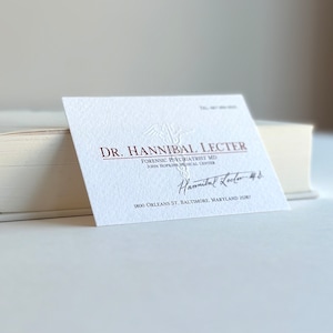 Hannibal Lecter Horror Bookmark: Creepy Cosplay Prop for Book Lovers, Movie Fans & Halloween Decor