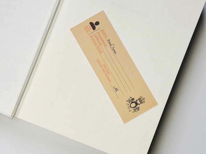 James Bond Custom Bookmark – 007, MI6 Personalized Bookmark Mission Brief image 4